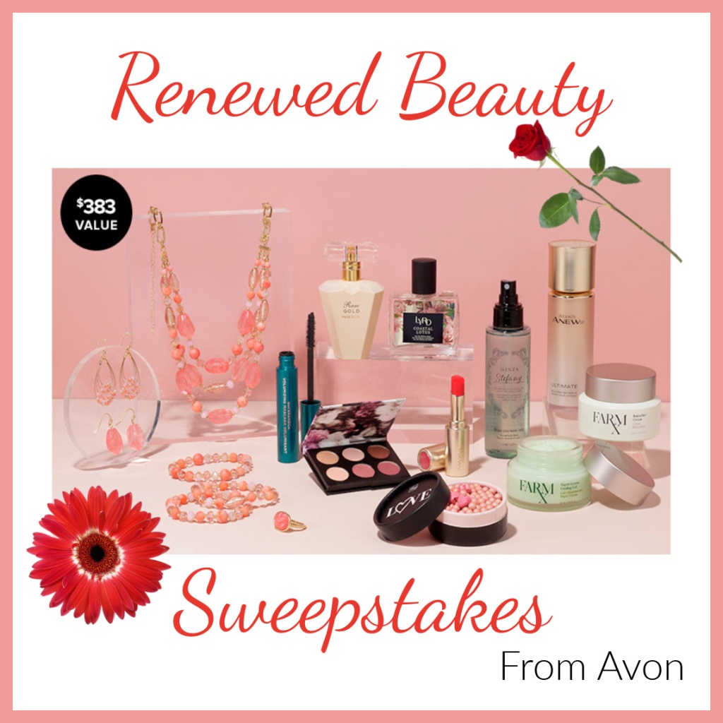 Avon's Renewed Beauty Sweepstakes.  A $383.00 value! Enter today!  youravon.com/mybeauty